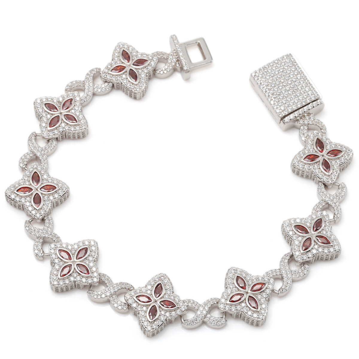 シルバー ブレスレット 幅15.5mm 20cm CLIN-BR-RED