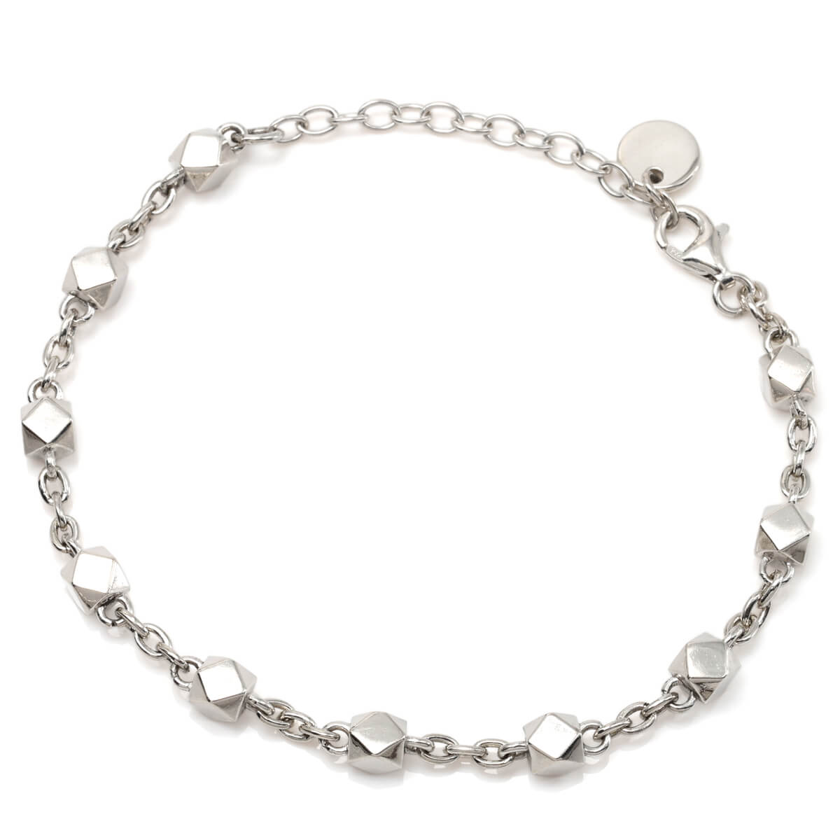 シルバー アズキブレスレット 幅4.5mm 16cm-20cm A1E610