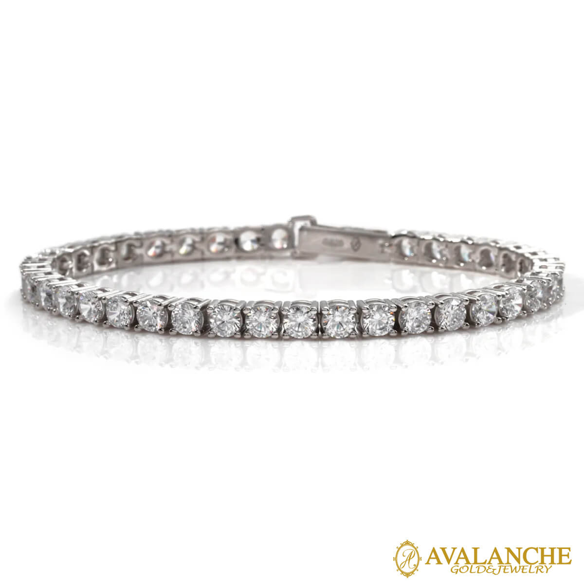 シルバー テニスブレスレット 幅4mm 18cm-20cm AHBL-D042-4MM