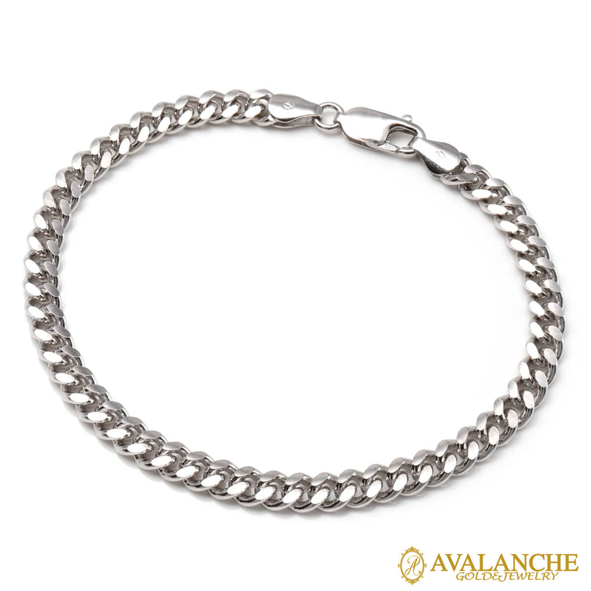 シルバー マイアミブレスレット 幅5mm 19cm-21cm 150KDO2