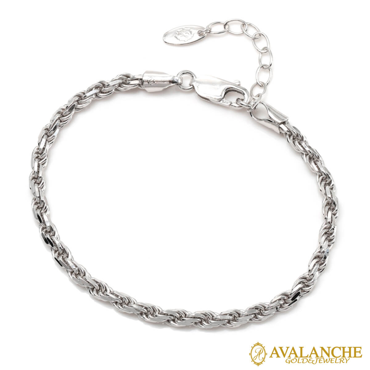 シルバーロープブレスレット 幅3.5mm 18cm-21cm 080HCMD