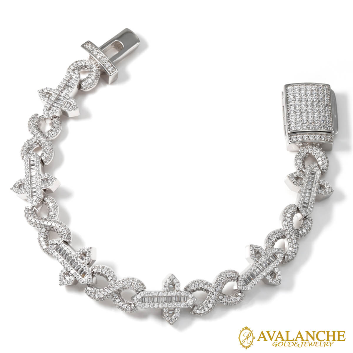 シルバー ブレスレット 幅13mm 18cm-21cm AXGN2504153-12MM