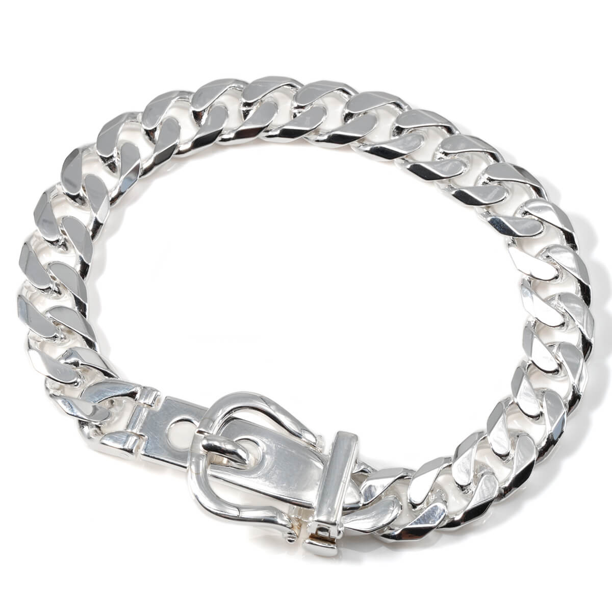 シルバー マイアミブレスレット 幅9mm 19cm B5142-SS-19C