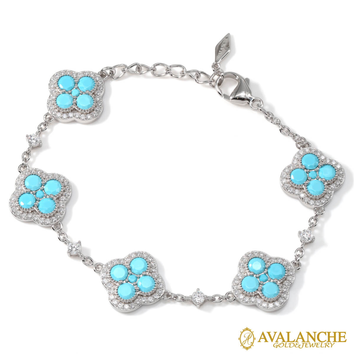 シルバー ブレスレット 幅15.2mm 17cm-20cm CLV-BR-TQZ