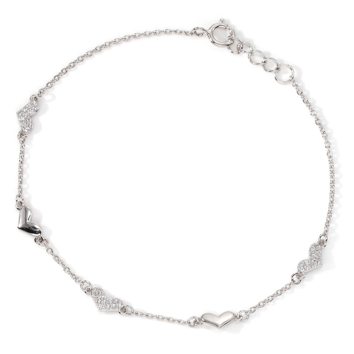 乐天商城 - シルバー ブレスレット 18cm-19cm ABGB317