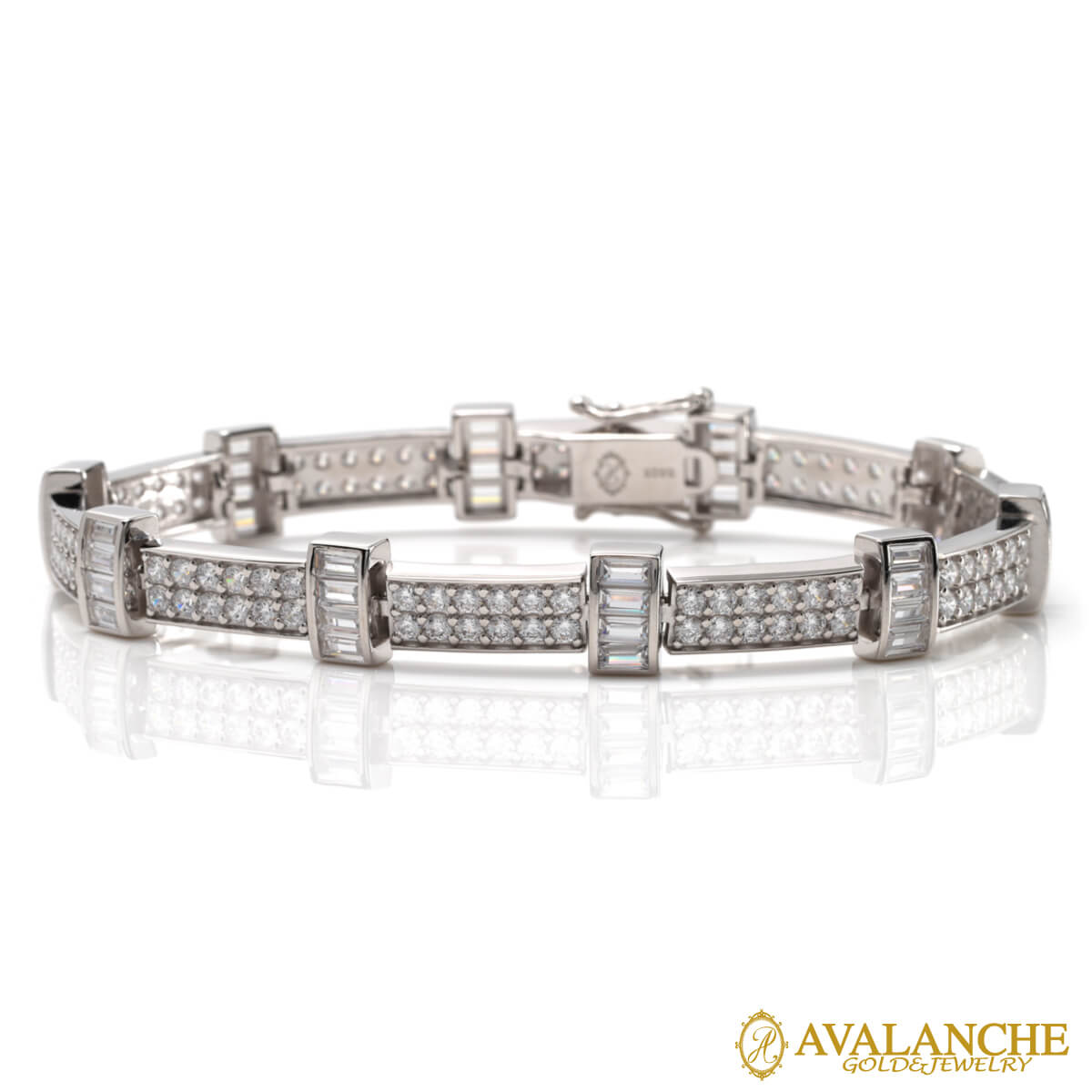 シルバー ブレスレット 幅8.8mm 19cm A5TB038-GTJ