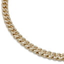 ダイヤモンド 10K イエローゴールド マイアミネックレス 幅5mm 46cm NL0801CC