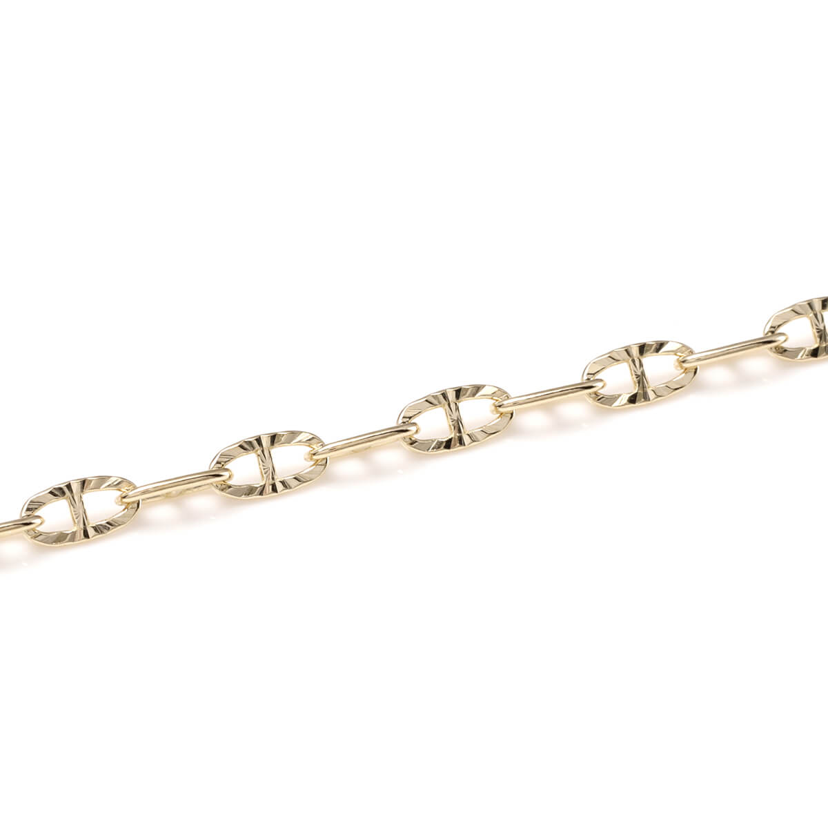 10K イエローゴールド アンカーネックレス 幅2.2mm 40cm-50cm A050MA-V1B12