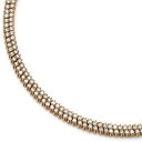 ダイヤモンド 14K イエローゴールド テニスネックレス 幅4.2mm 43cm ANK016075