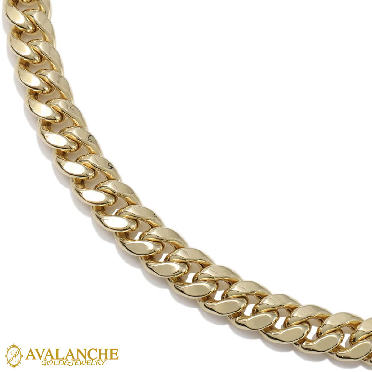 10K イエローゴールド マイアミネックレス 幅5.5mm 45cm-60cm UKHH000072