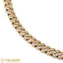 ダイヤモンド 14K イエローゴールド マイアミネックレス 幅5mm 46cm ADPD-4815