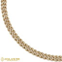 ダイヤモンド 10K イエローゴールド マイアミネックレス 幅4.8mm 47cm-52cm AGMK-028