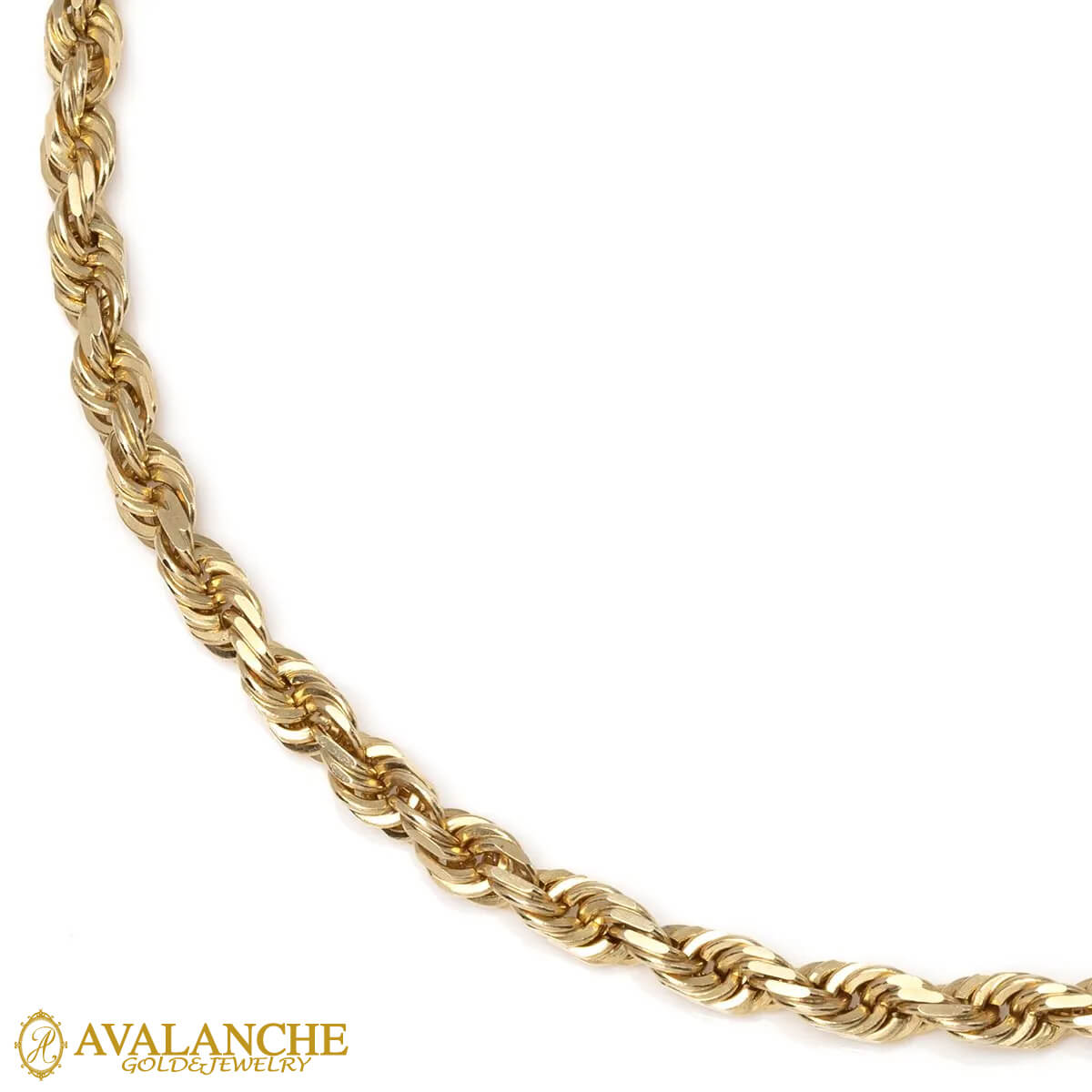 10K イエローゴールド ロープネックレス 幅3.5mm 61cm LSROPE-4