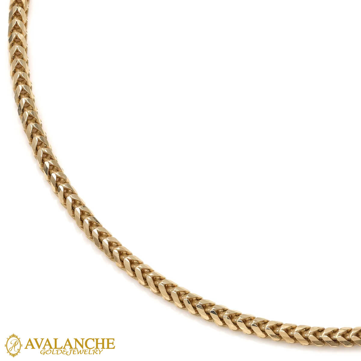 10K イエローゴールド フランクリンネックレス 幅2.8mm 61cm Franco-080