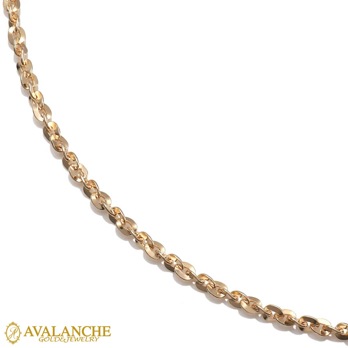 10K イエローゴールド ネックレス 幅2mm 40cm-60cm 250A2SFN