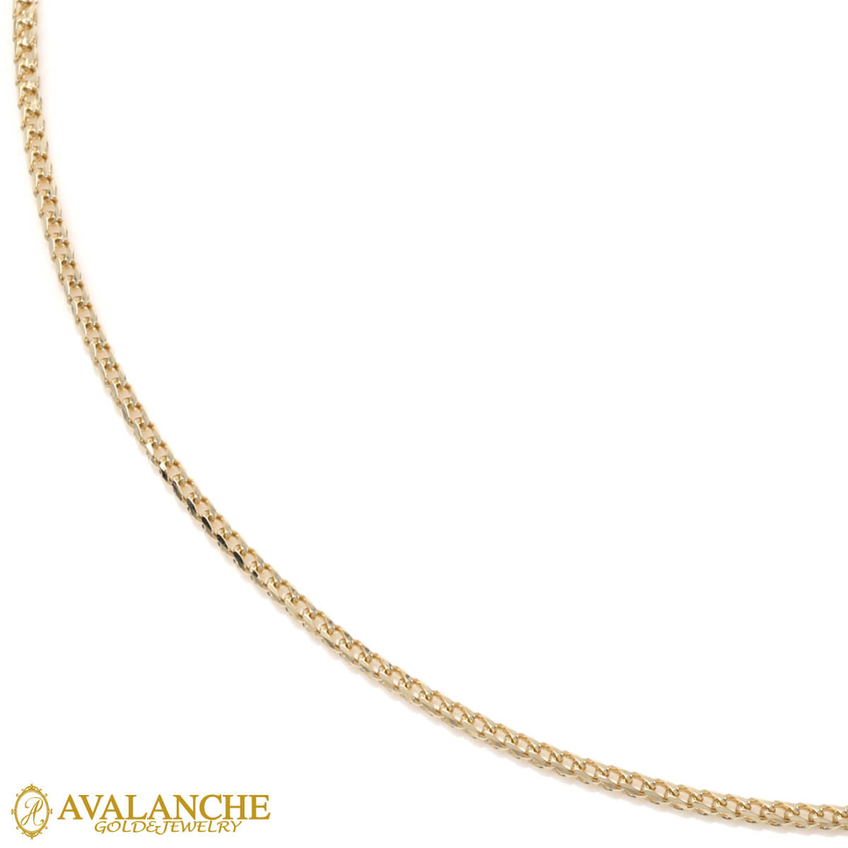 10K イエローゴールド フランクリンネックレス 幅1mm 40cm-50cm KKP4764