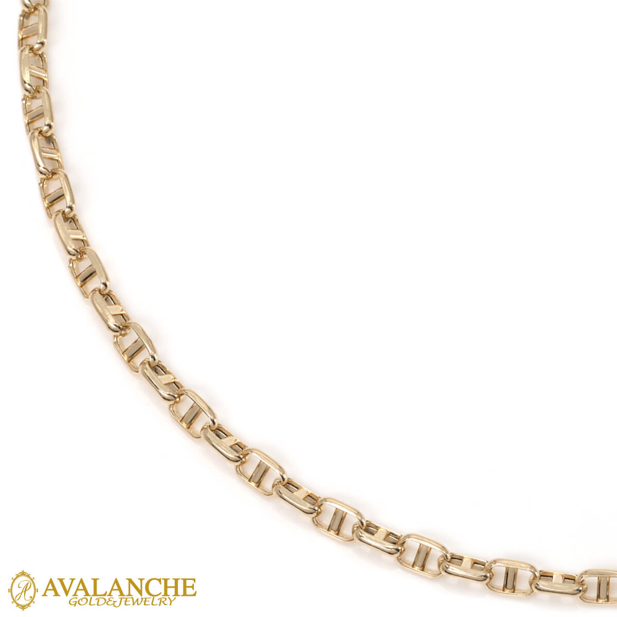 10K イエローゴールド アンカーネックレス 幅2.8mm 45cm-55cm UKHI000107