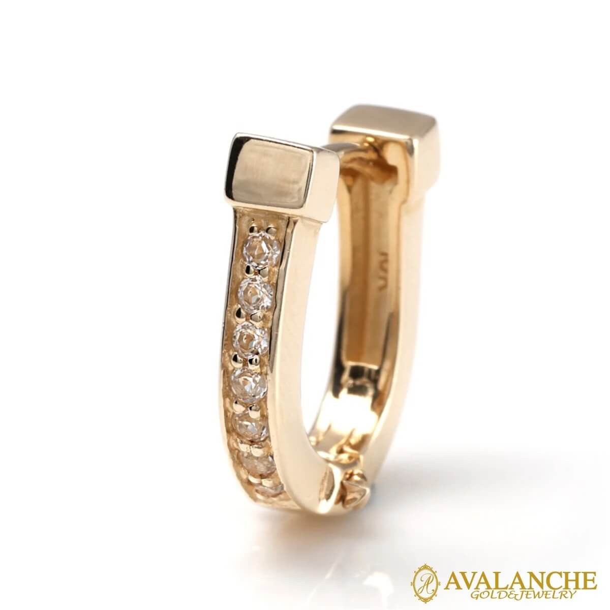 10K イエローゴールド ピアス 14mm 972-4761