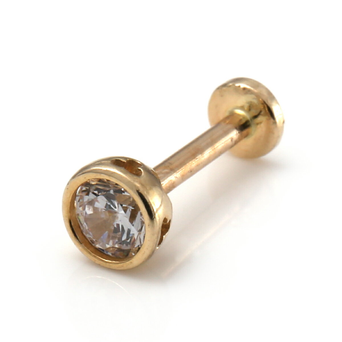 14K イエローゴールド ボディピアス PL001-3mm