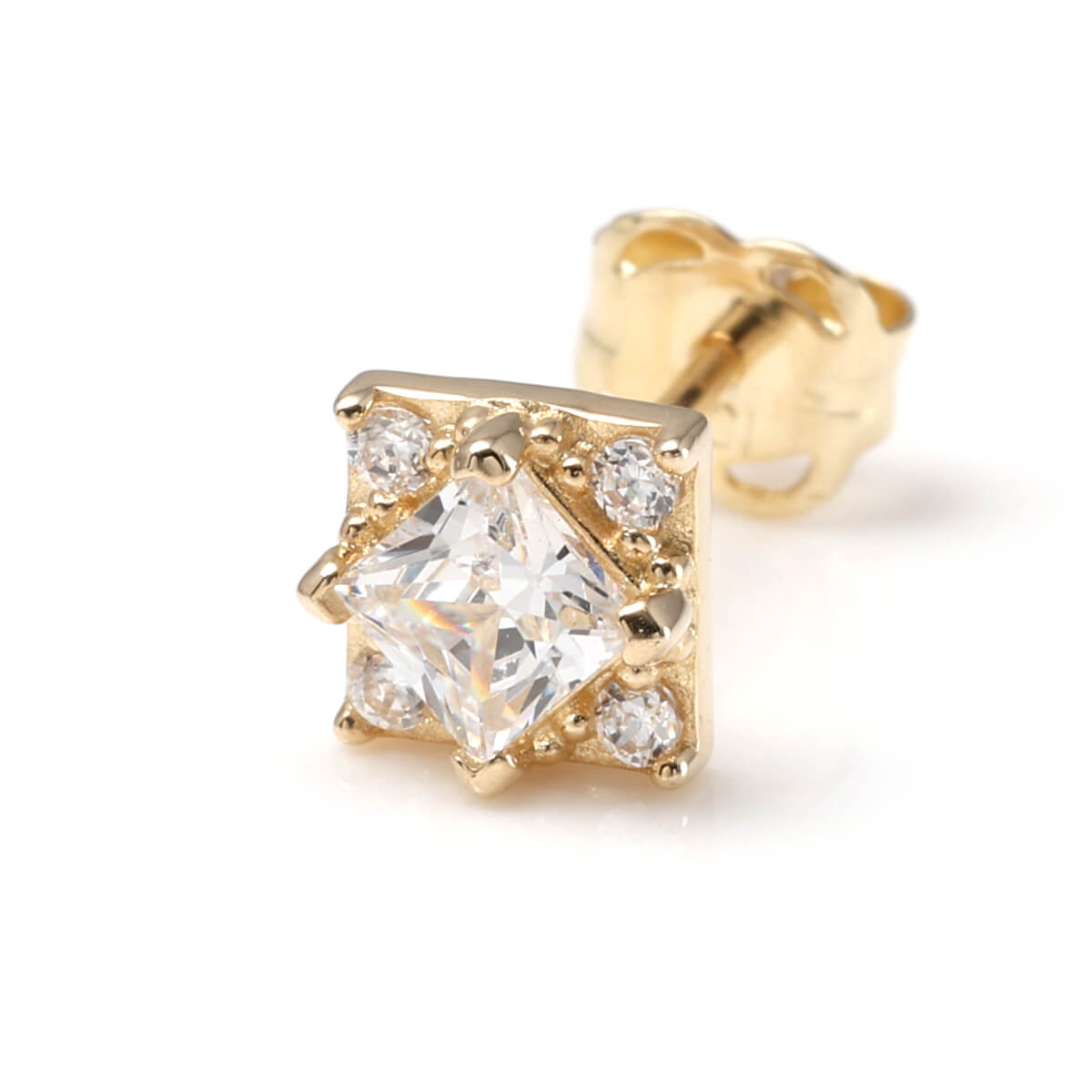 10K イエローゴールド ピアス 5mm 972-5850