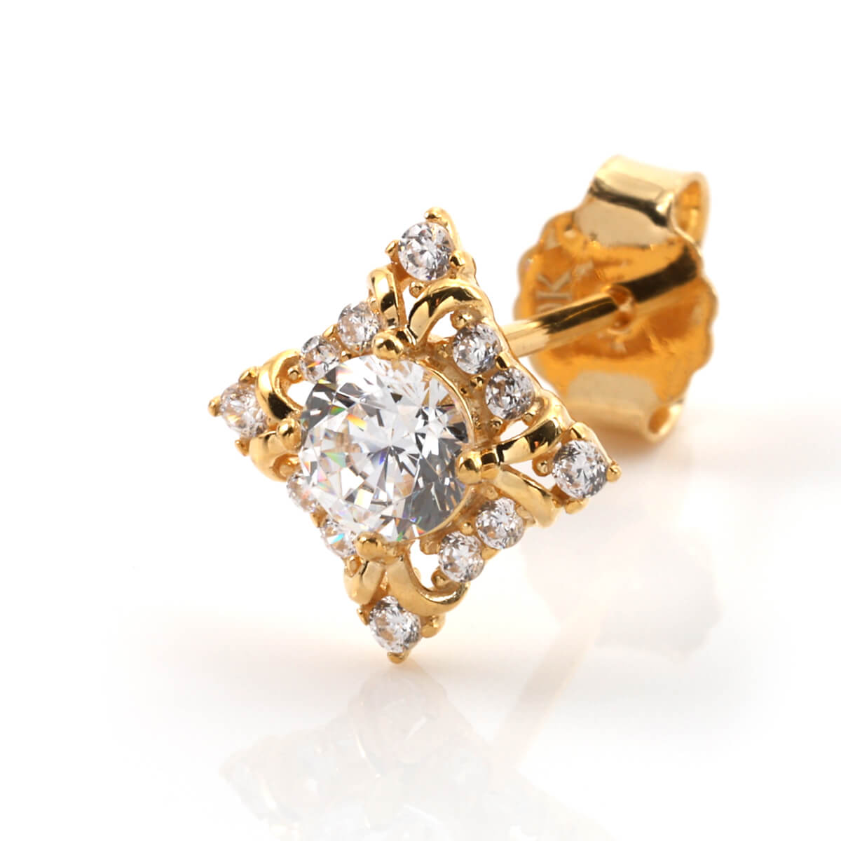 10K イエローゴールド ピアス 10mm 972-6697