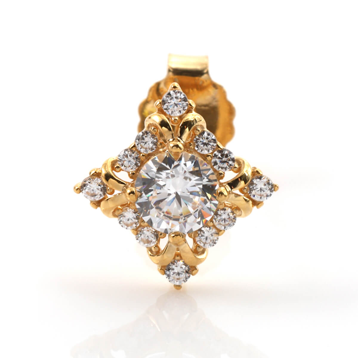 AVALANCHE GOLD&JEWELRYの10K イエローゴールド ピアス 10mm 972-6697｜アングル2