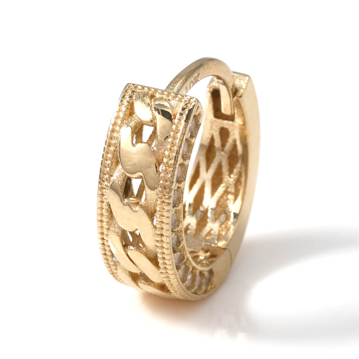 10K イエローゴールド ピアス 13mm 972-6741