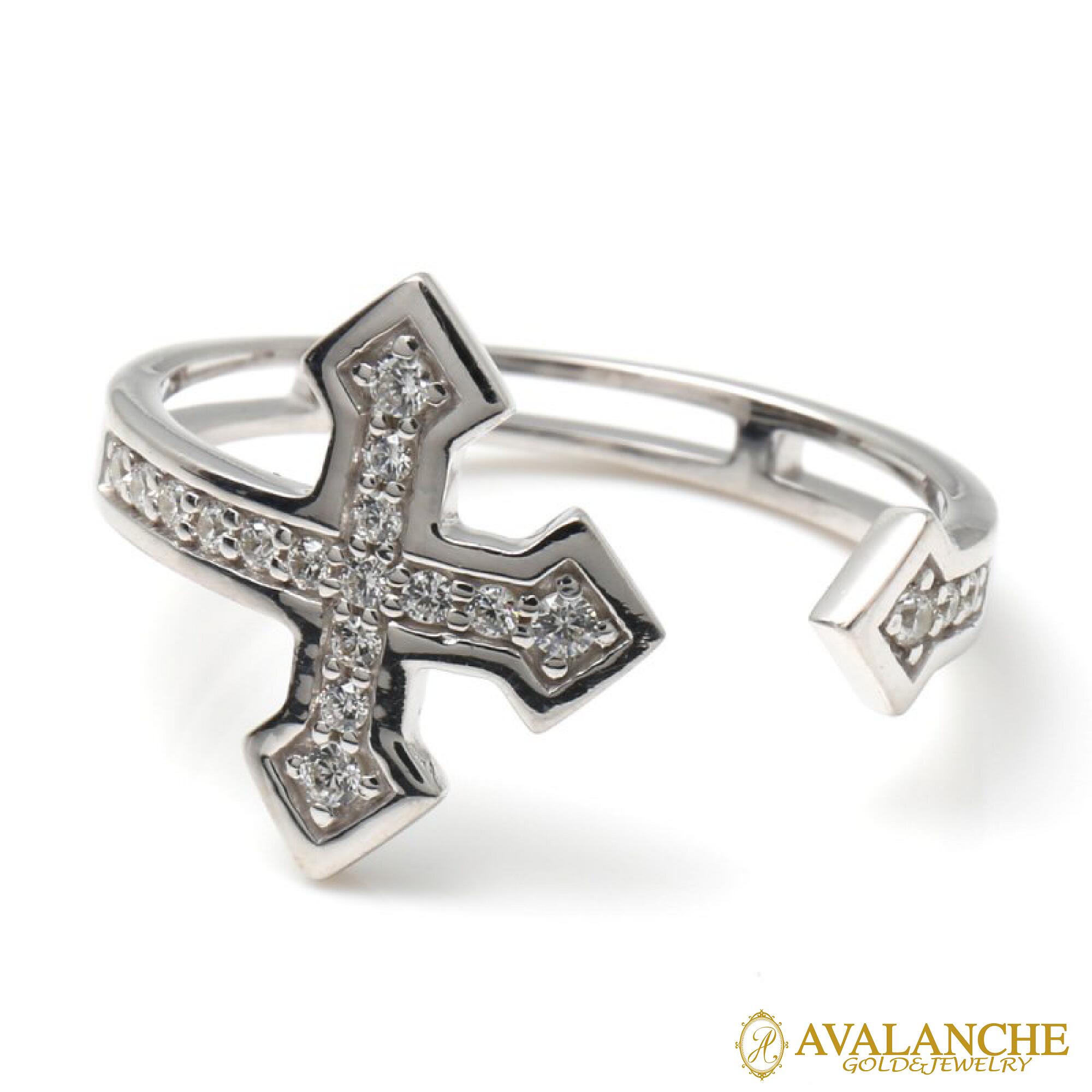 10K ホワイトゴールド リング 11号-21号 1-10206-03