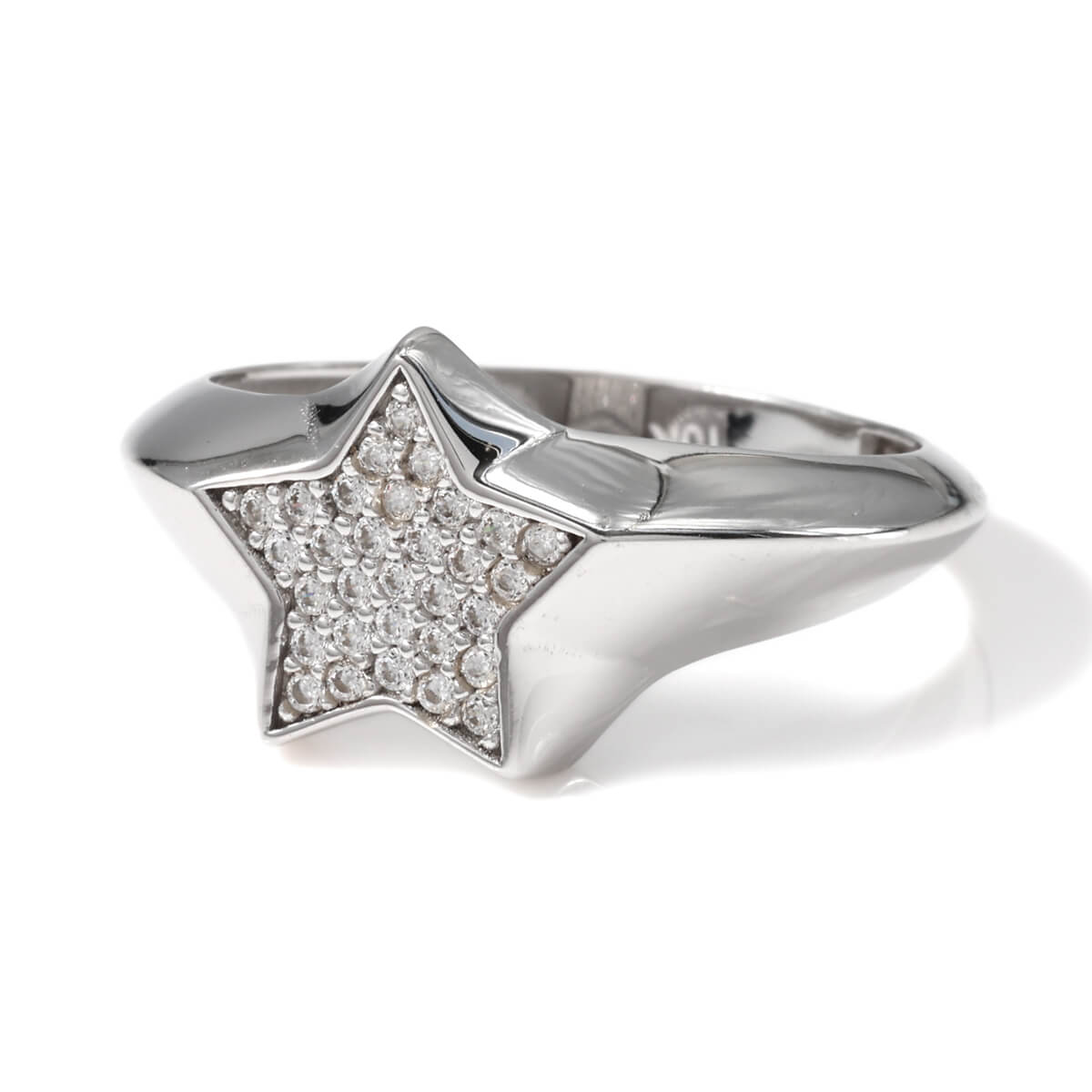 10K ホワイトゴールド リング 18号-20号 Y23-316W