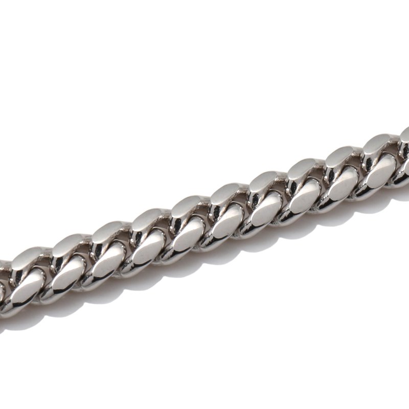 AVALANCHE GOLD&JEWELRYの10K ホワイトゴールド マイアミネックレス 幅3.2mm 45cm-60cm KKP5946｜アングル2