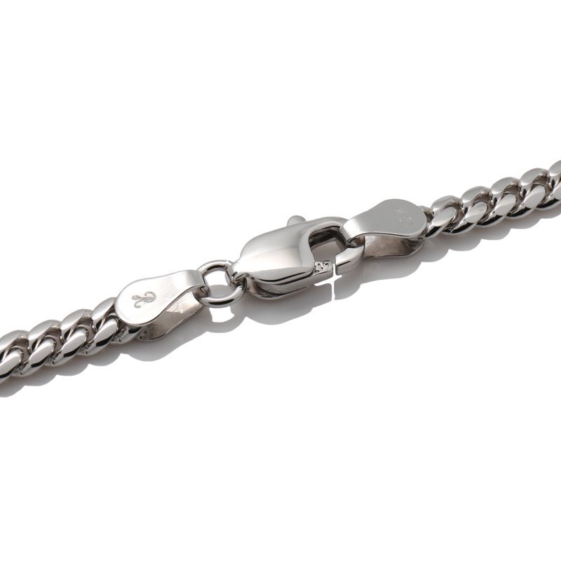 AVALANCHE GOLD&JEWELRYの10K ホワイトゴールド マイアミネックレス 幅3.2mm 45cm-60cm KKP5946｜アングル3