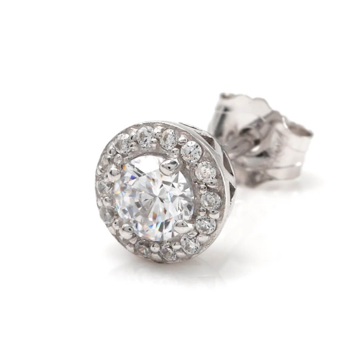 10K ホワイトゴールド ピアス 7mm 973-3206