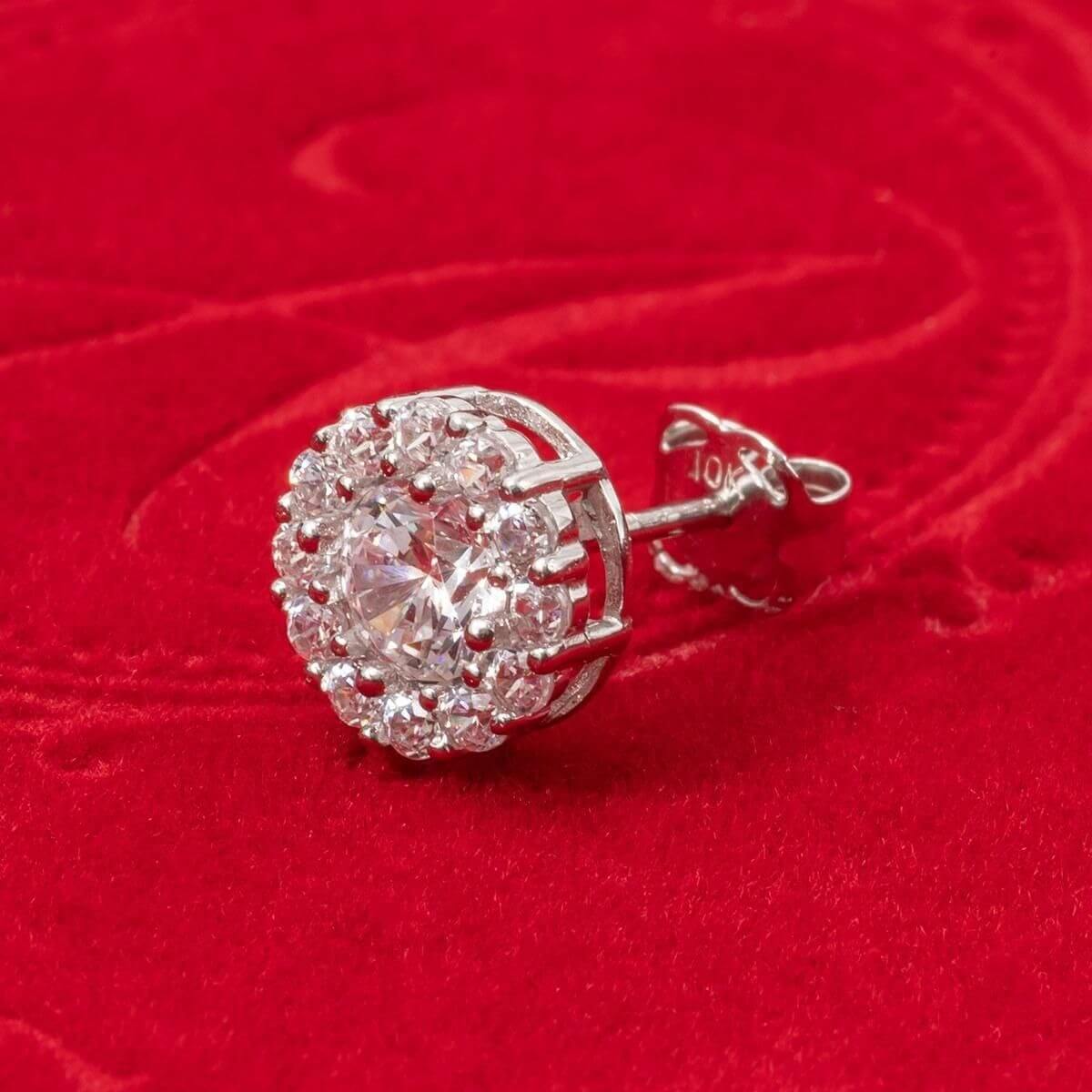 クリスマス限定ギフトセット 10K ホワイトゴールド ピアス 7mm 973-3237