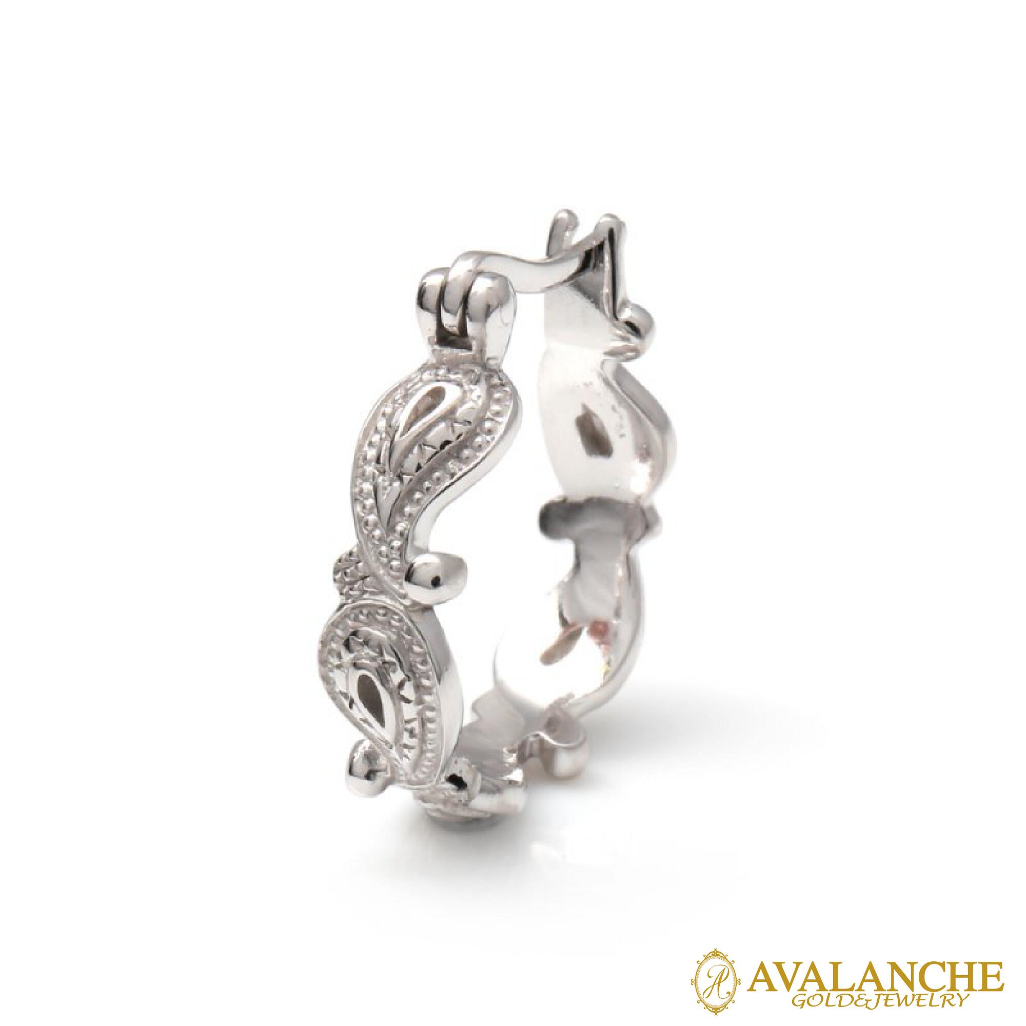 10K ホワイトゴールド ピアス 15mm 973-3176