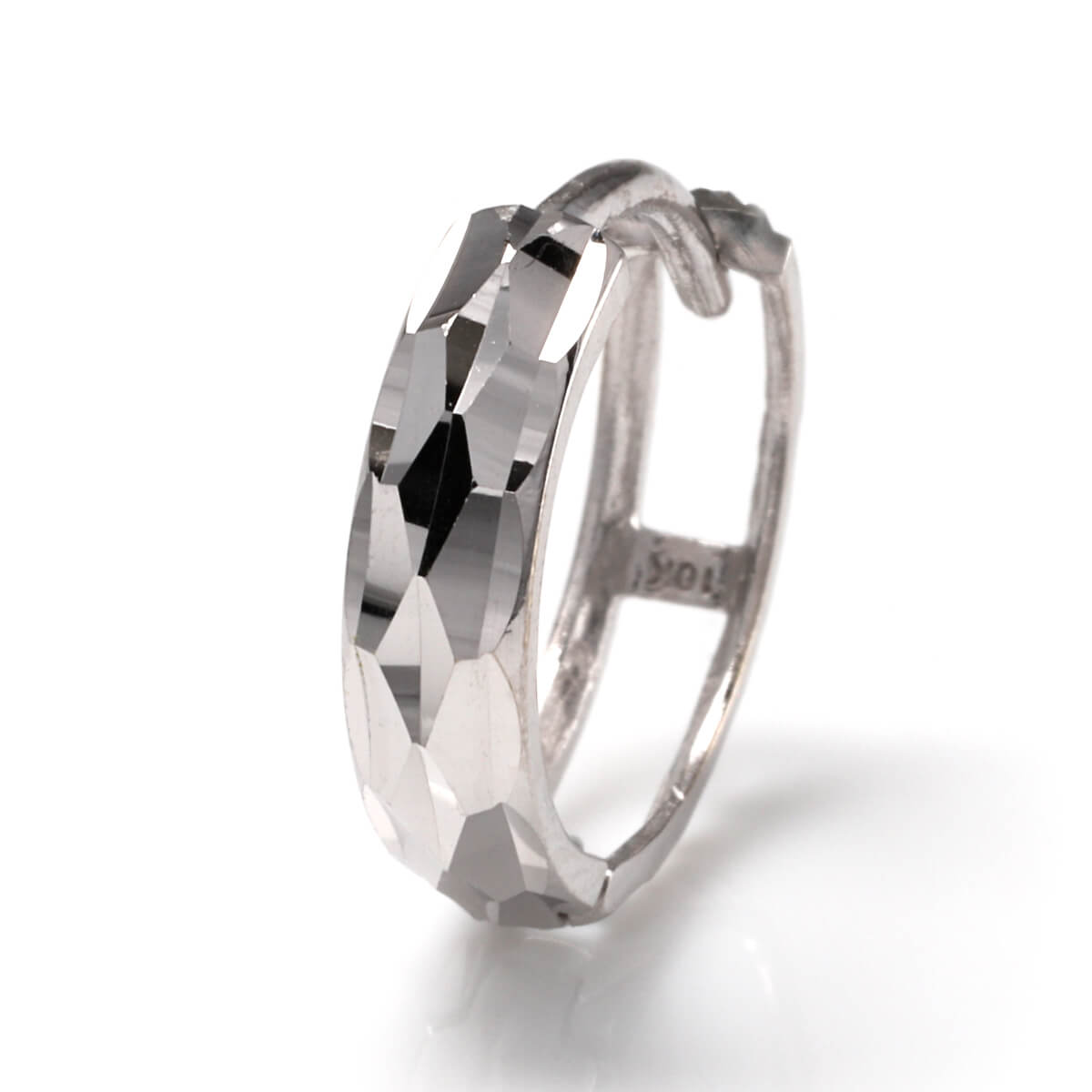 10K ホワイトゴールド ピアス 13mm 973-3329