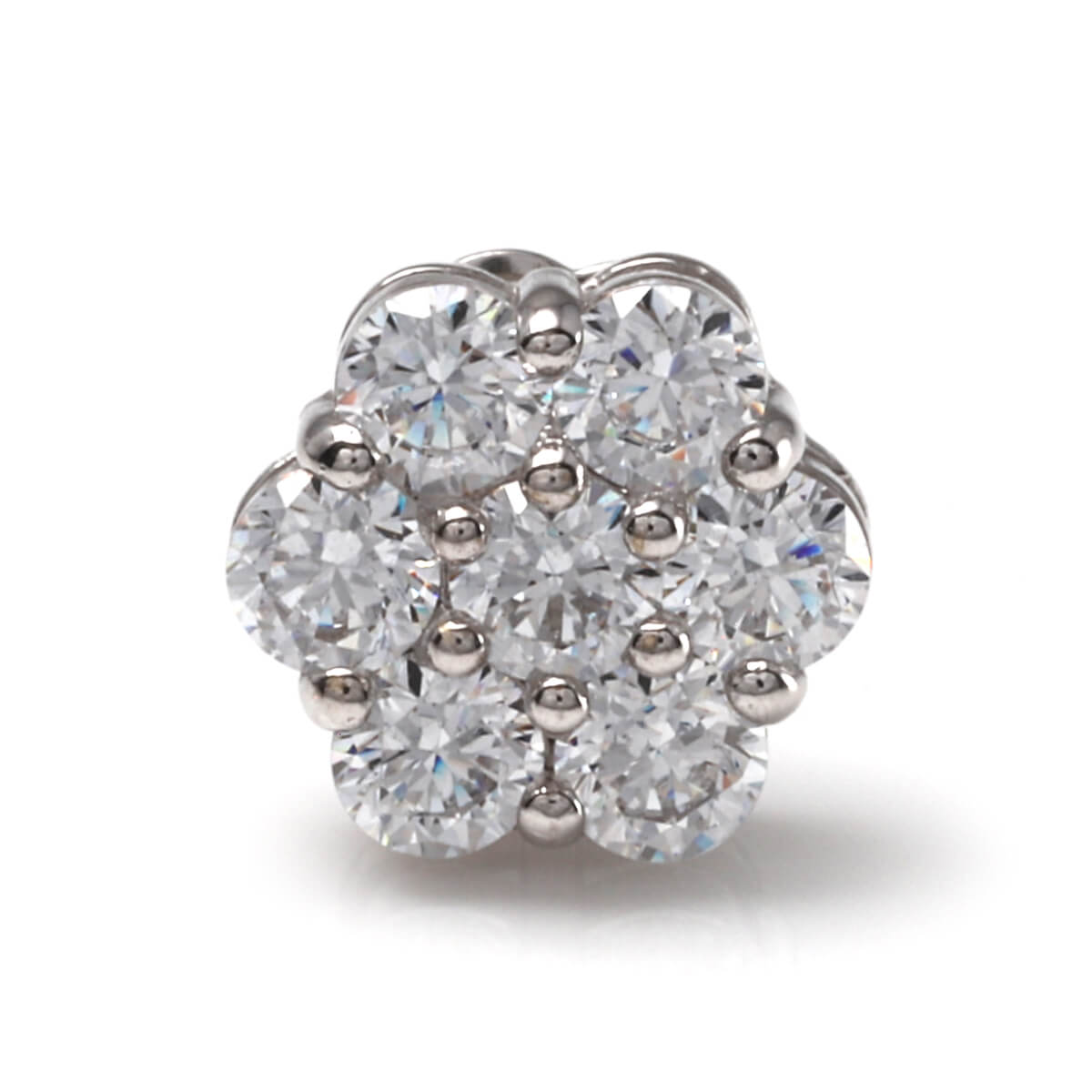 AVALANCHE GOLD&JEWELRYの10K ホワイトゴールド ピアス 973-3305 SJ26｜アングル2