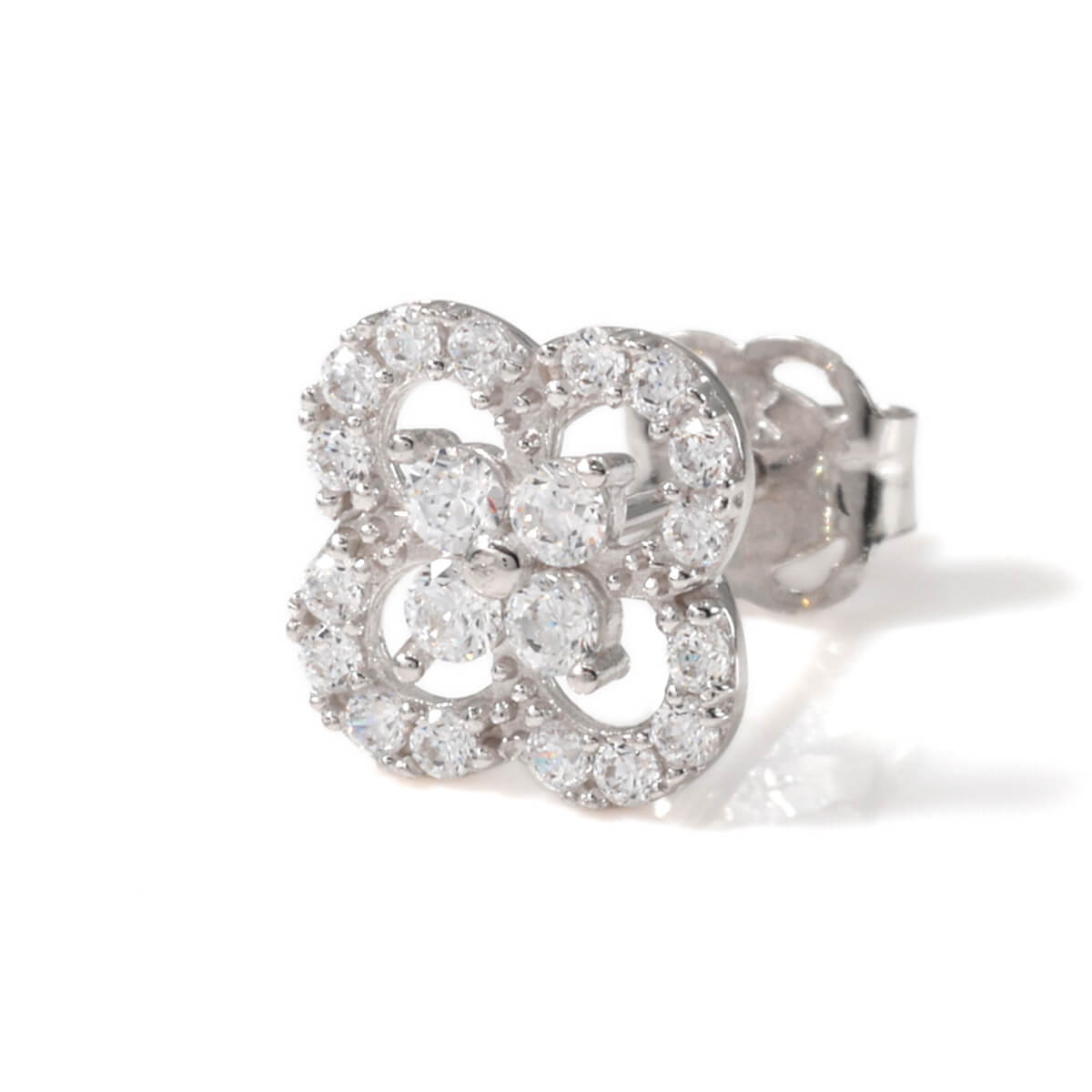 10K ホワイトゴールド ピアス 8mm 973-3510