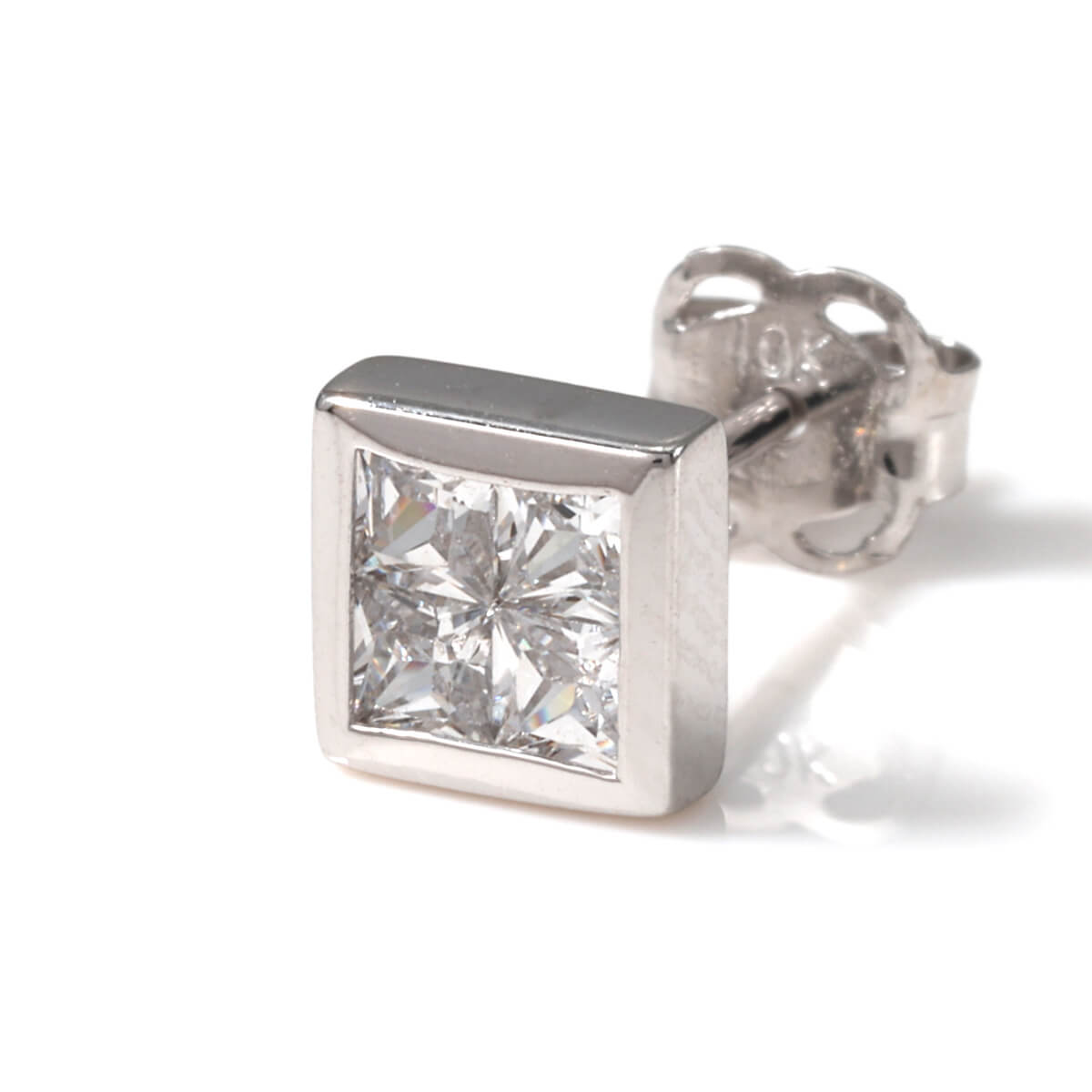 10K ホワイトゴールド ピアス 5mm 973-3503