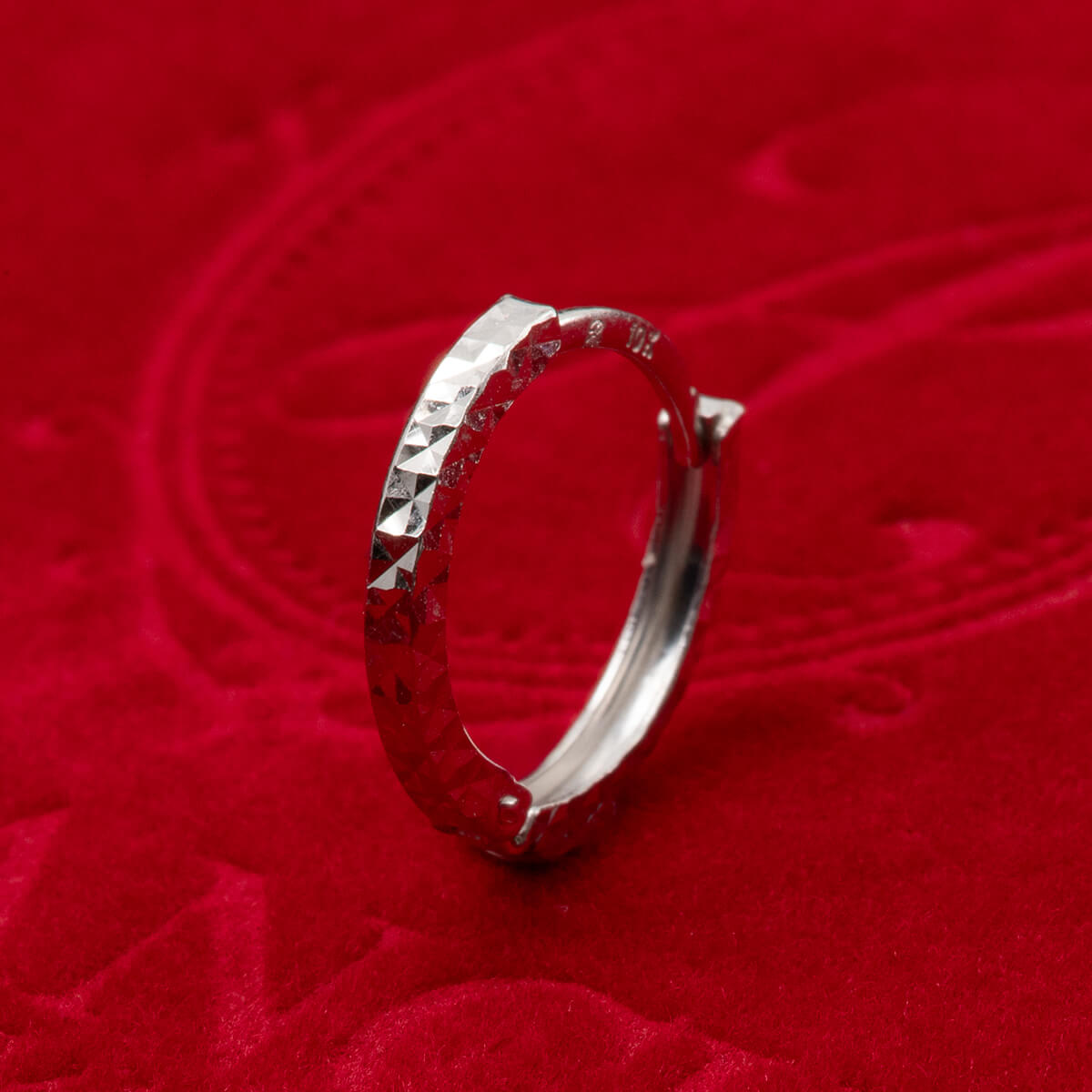 クリスマス限定ギフトセット 10K ホワイトゴールド ピアス 12mm 973-3442