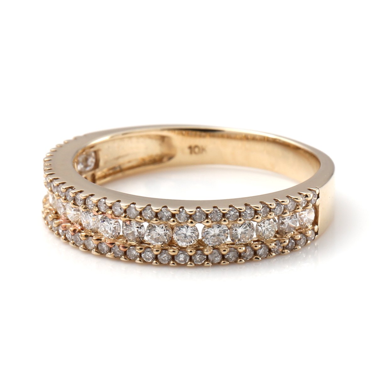 ダイヤモンド 10K イエローゴールド リング 7号-14号 R8879-10Y