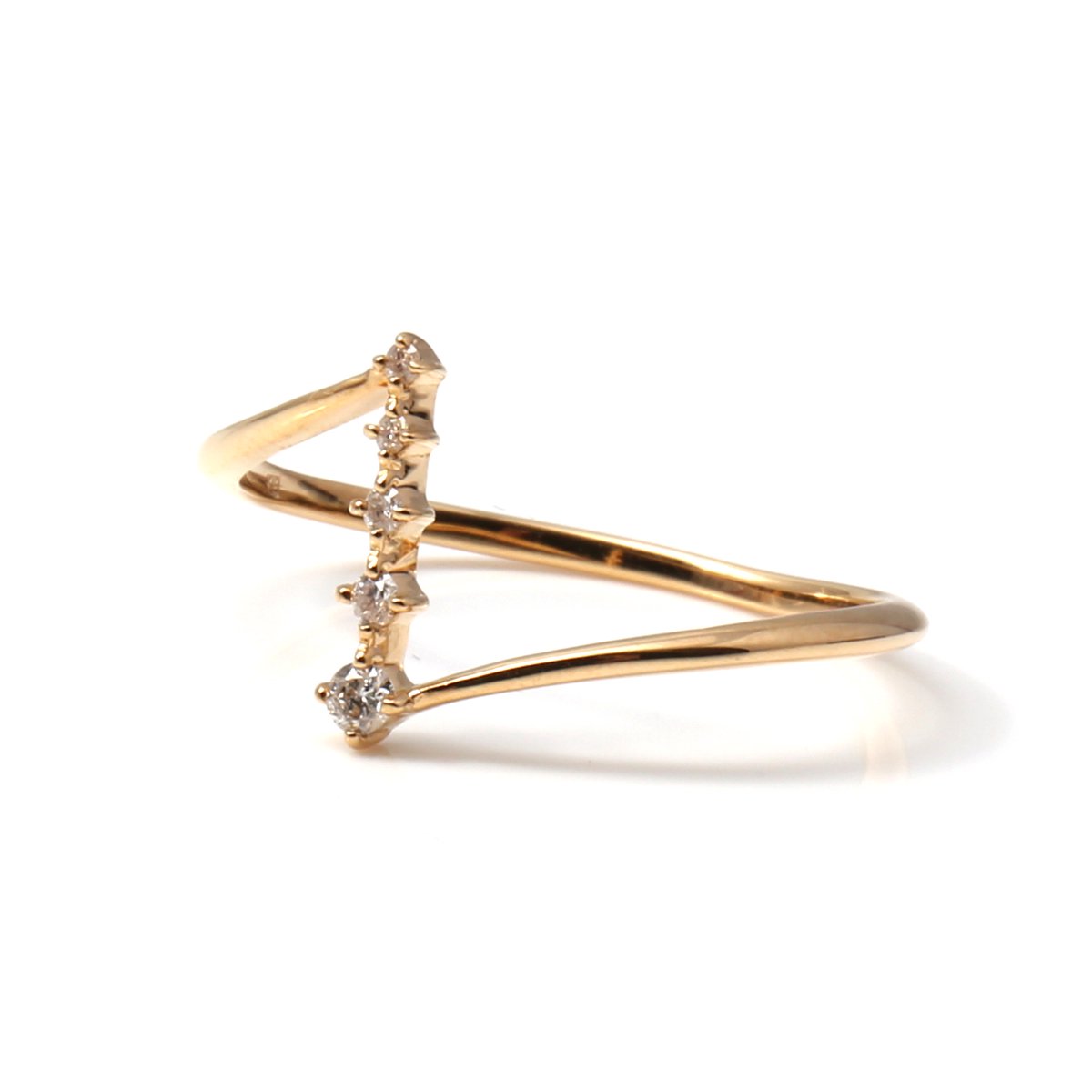 ダイヤモンド 18K イエローゴールド リング 12号 RU-0400