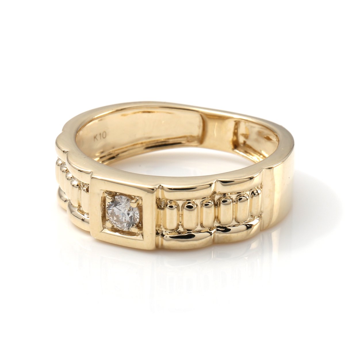 ダイヤモンド 10K イエローゴールド リング 9号-13号 KR104110-Y