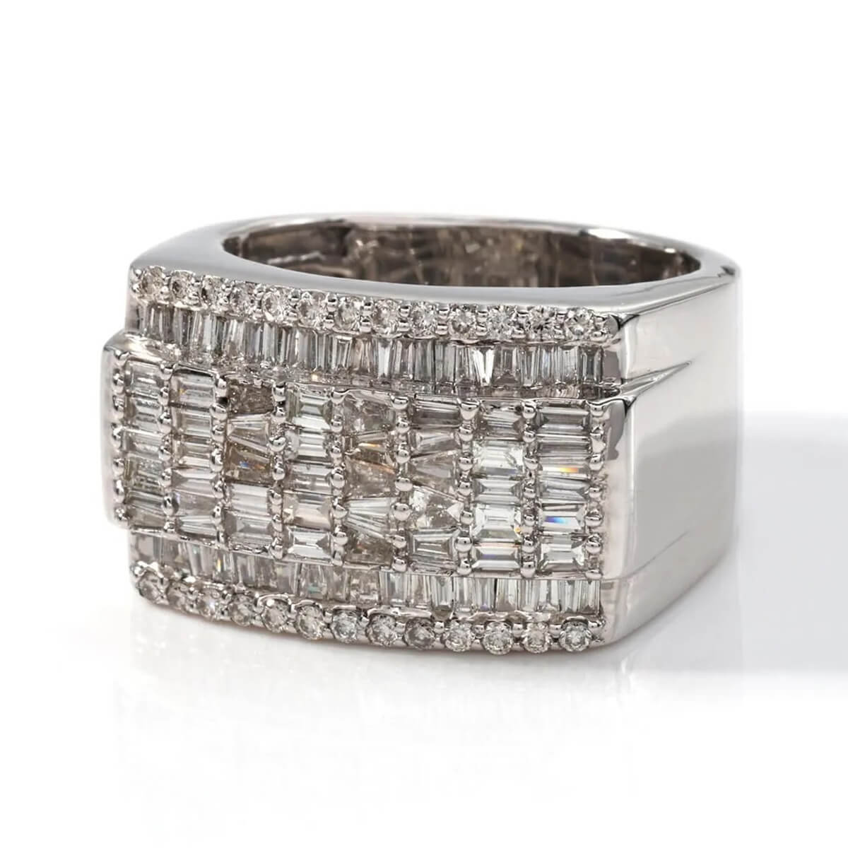 ダイヤモンド 10K ホワイトゴールド リング 21号 AGMR-784-WG