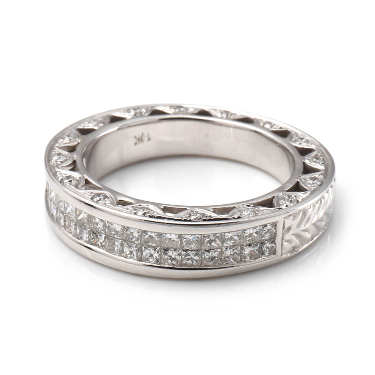 ダイヤモンド 14K ホワイトゴールド リング 13号 R2673A