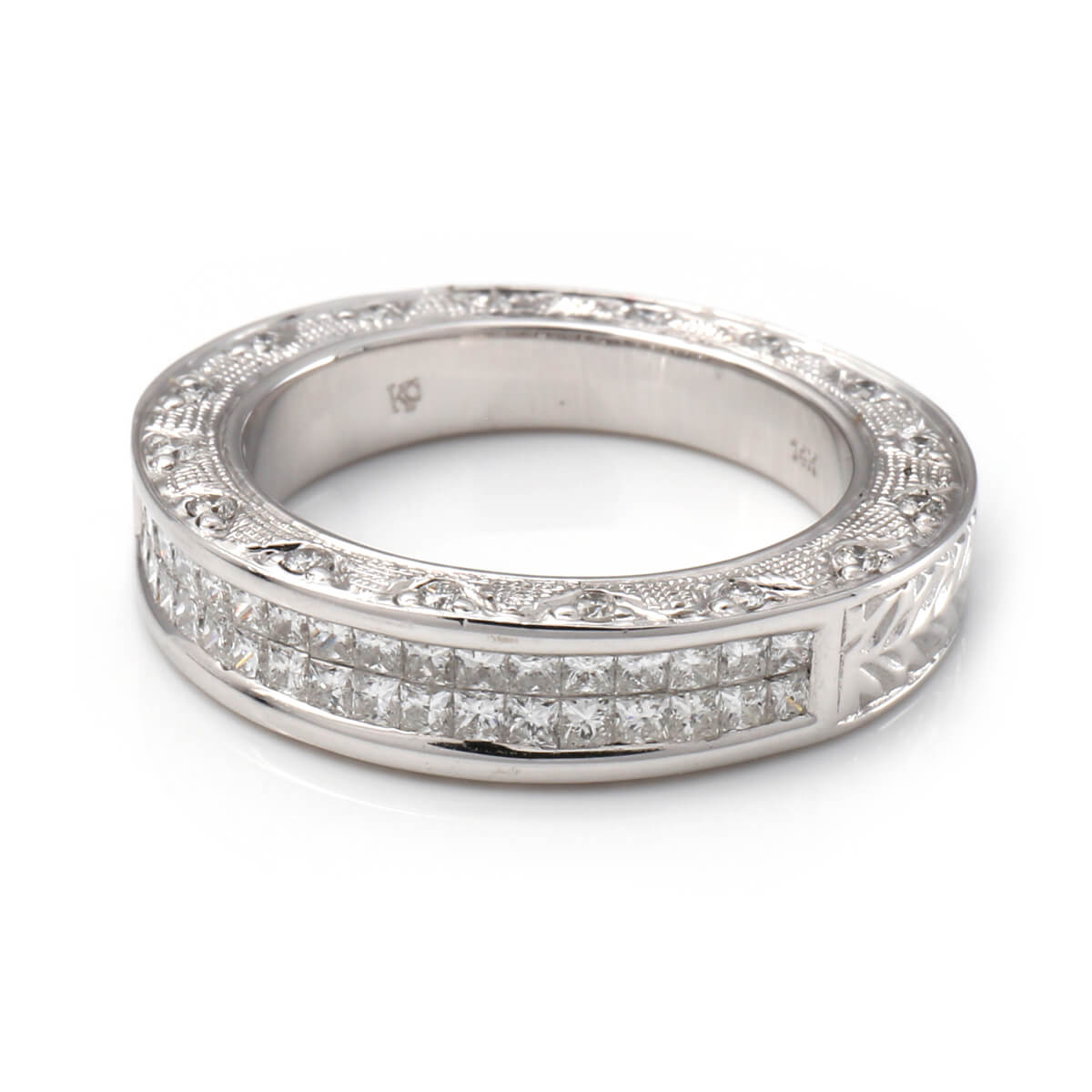 ダイヤモンド 14K ホワイトゴールド リング 13号 R2673AB