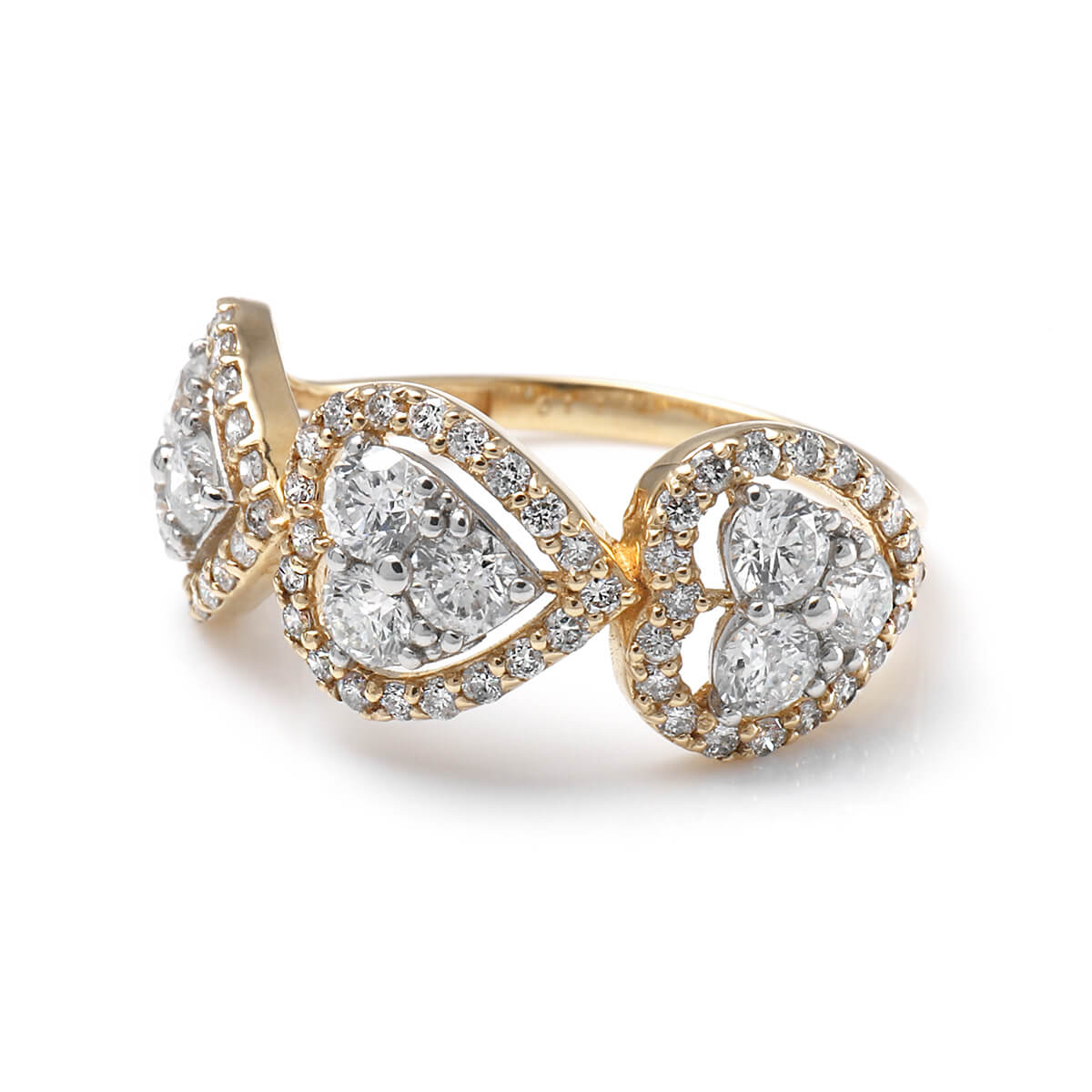 ダイヤモンド 18K イエローゴールド リング 11号 AR-V7520