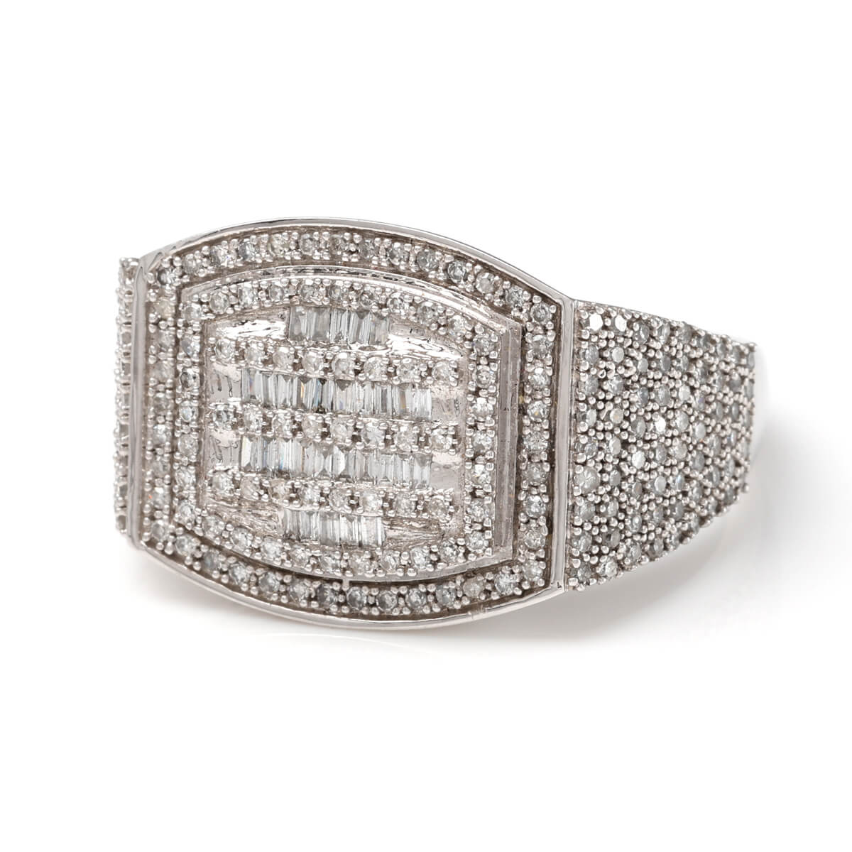 ダイヤモンド 10K ホワイトゴールド リング 21号 A0327007-WG