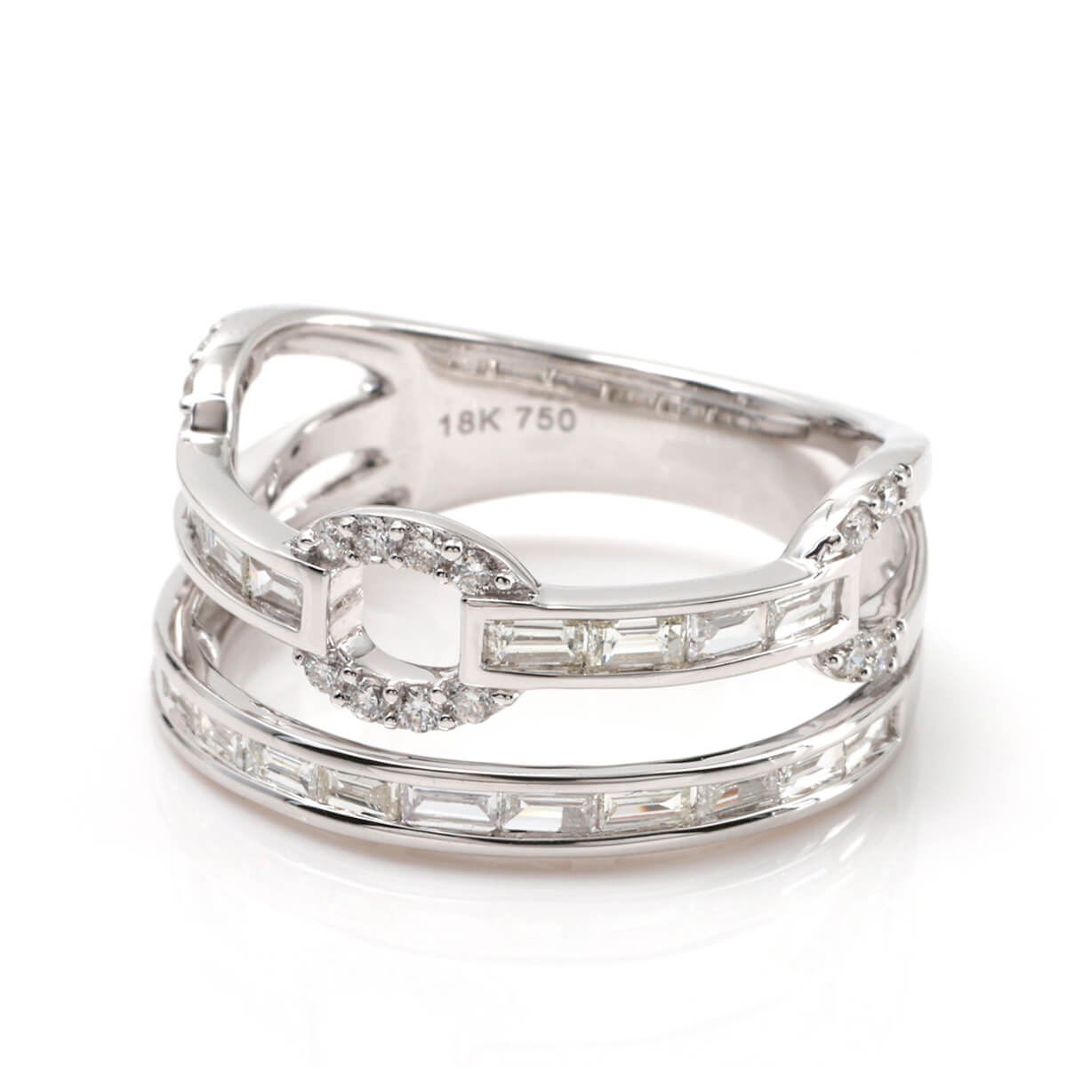 ダイヤモンド 18K ホワイトゴールド リング 13号R21509-18KW