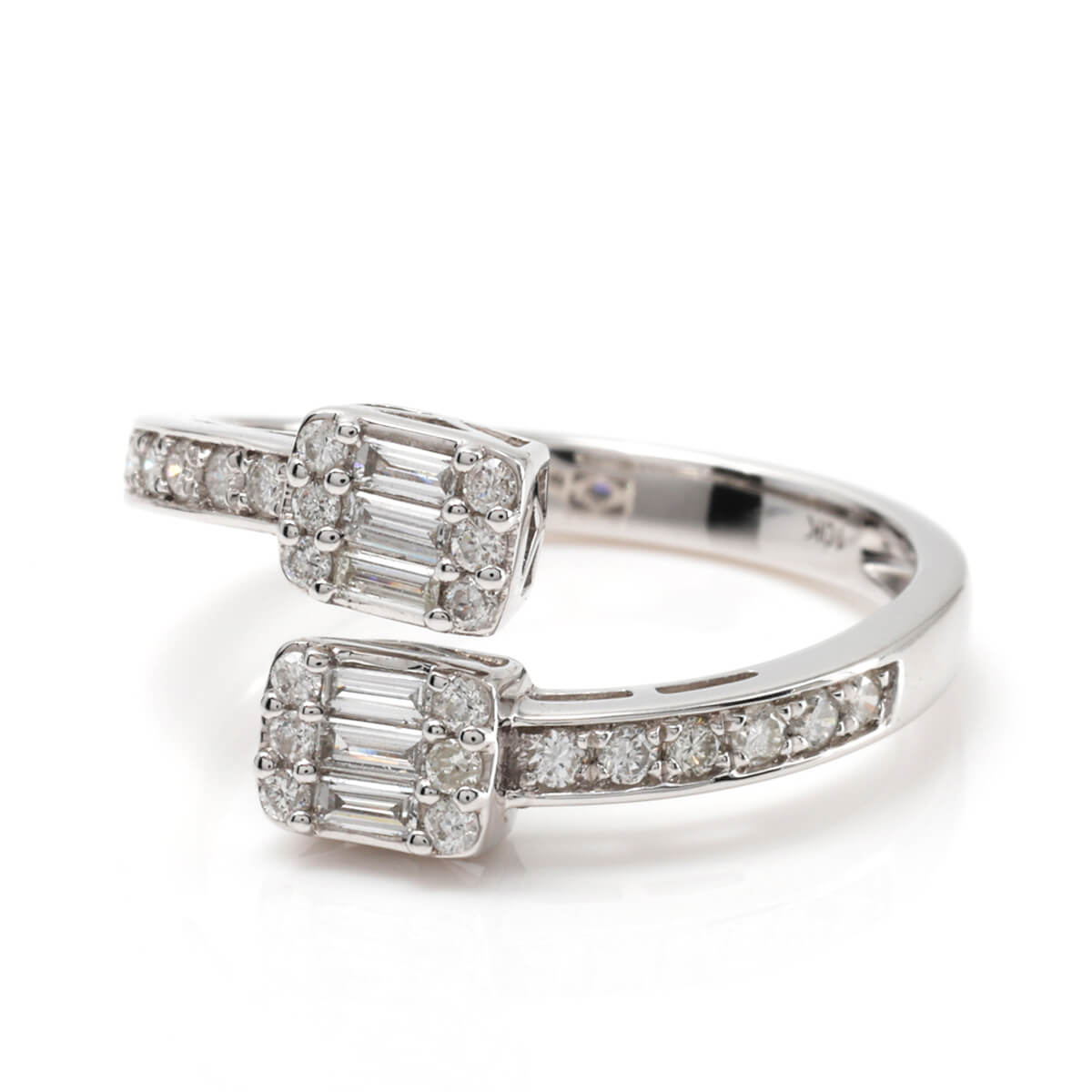 ダイヤモンド 10K ホワイトゴールド リング 14号 A0725929-WG