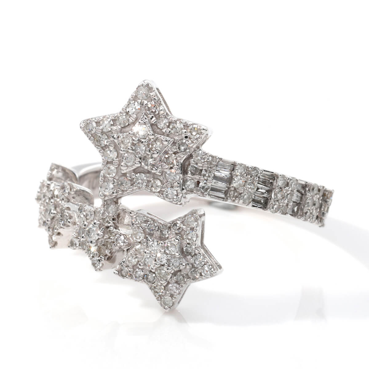 ダイヤモンド 10K ホワイトゴールド リング 14号 A0232647-WG